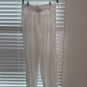 Abercrombie & Fitch White Linen Trousers Size 14